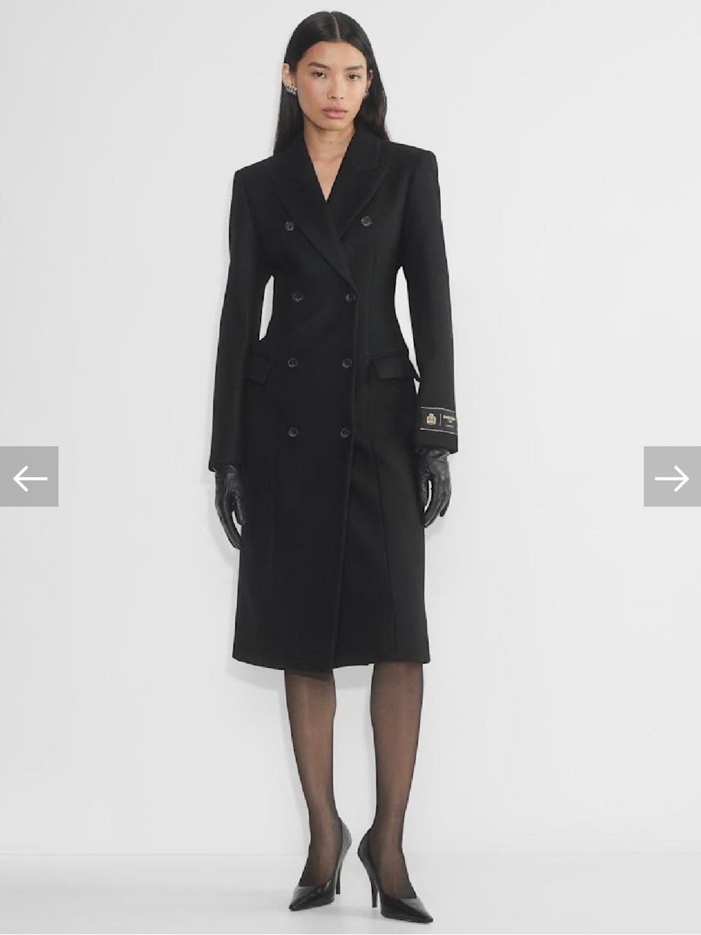 Babaton Figure Coat - Virgin Wool Cashmere Medium
